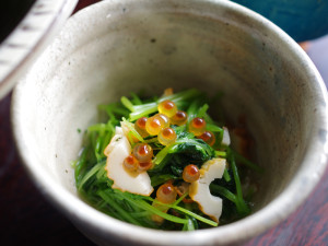 菜の花のマスタード和え:鳴門鯛のおつまみレシピ